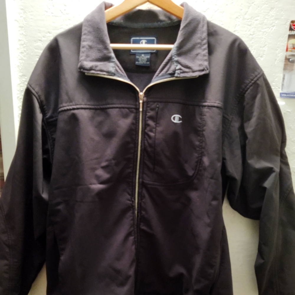 Champion Soft Shell Black Polyester Rain Jacket M… - image 1